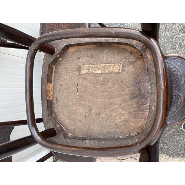 Beech Wood Dining Chairs by Jacob & Josef Kohn, Set of 6 For Sale - Image 12 of 14