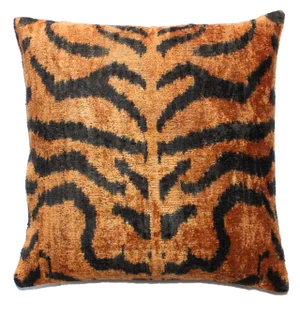 Contemporary Tiger Velvet Pillow