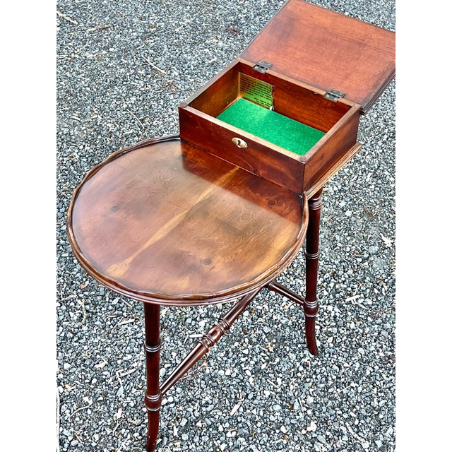 Wood Unique Hekman Furniture Yew Wood Accent Table For Sale - Image 7 of 10