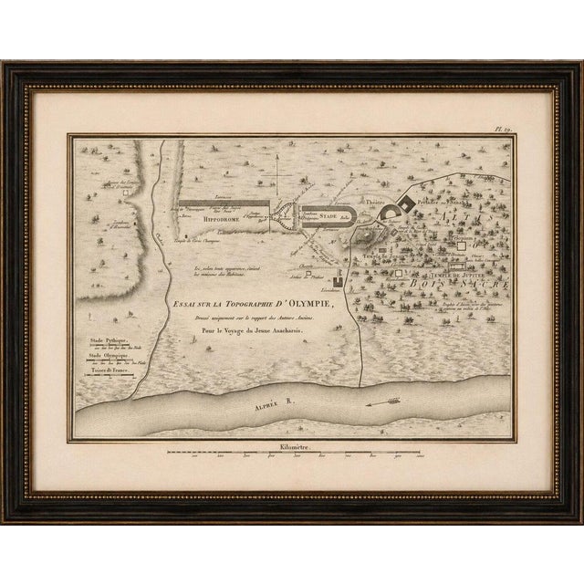 Title: Ancient Olympia and Olympic Games Site Plan by Ambroise Tardieu, 1825 : Original antique engraved plan of ancient...