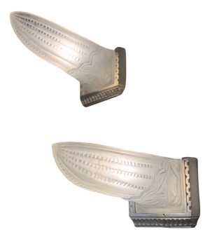 Art Deco Pirogues Wall Lights from Val Saint Lambert, 1930, Set of 2