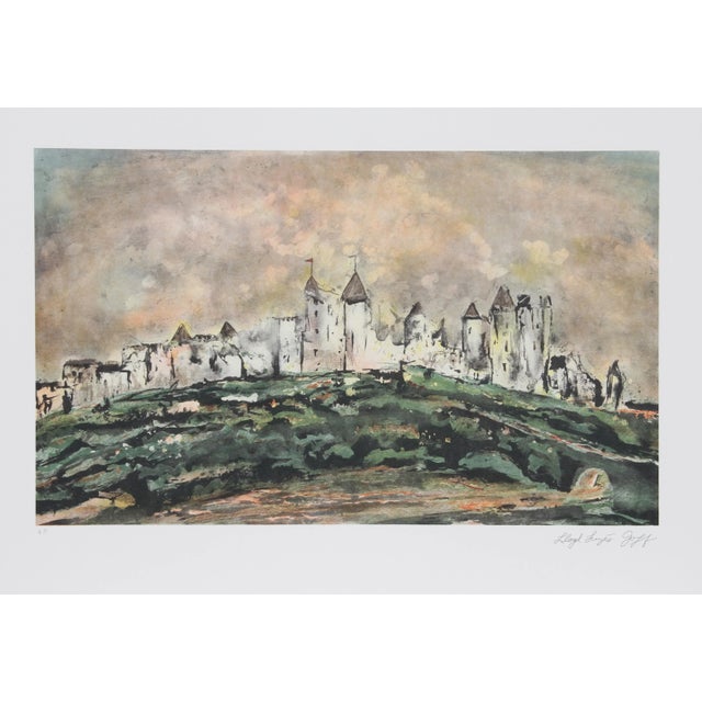 Modern Lloyd Lozes Goff, Carcassone, Lithograph For Sale - Image 3 of 3