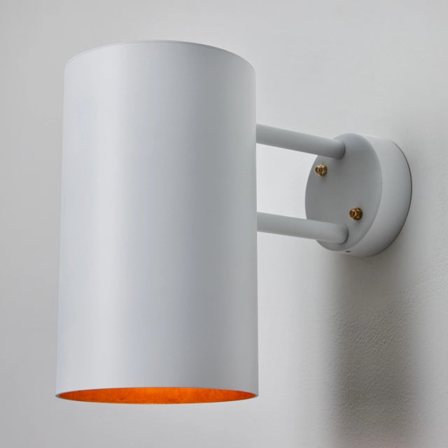 Metal Large Hans-Agne Jakobsson C 627 'Rulle' Outdoor Sconces in White - a Pair For Sale - Image 7 of 12