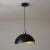 Black Luna Bella Pendant Light Small - Matte Black, Weathered Brass For Sale - Image 8 of 10