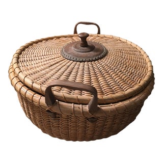 Authentic Nantucket Sewing Basket For Sale