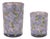 Frosted Hydrangea Print Candle Holder (Set of 2) For Sale