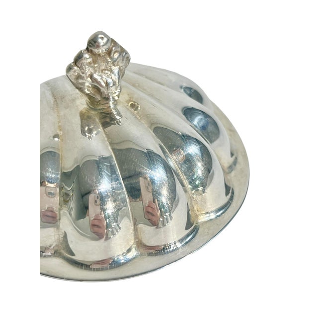 Vintage Hollywood Regency Shell Form 2 Section Caviar Serving Dish For Sale - Image 14 of 15