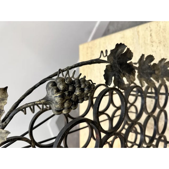 Vintage Wine Rack in Forged Iron, 1960s For Sale - Image 9 of 12