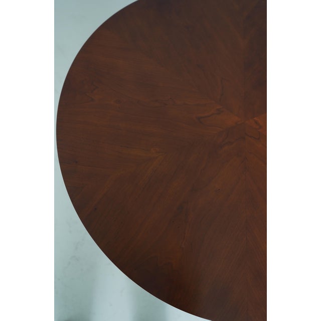 Ethan Allen Neoclassical Round Pedestal Table For Sale - Image 9 of 12