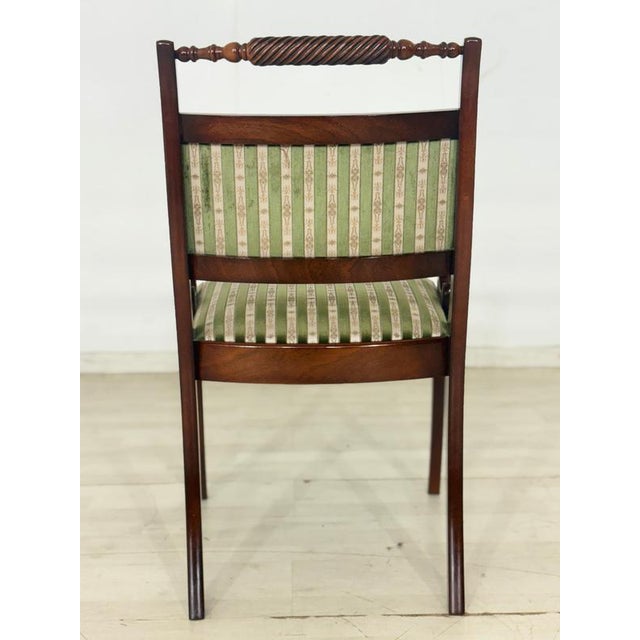 Upholstered Mahogany Dining Armchairs, Set of 2 For Sale - Image 10 of 14