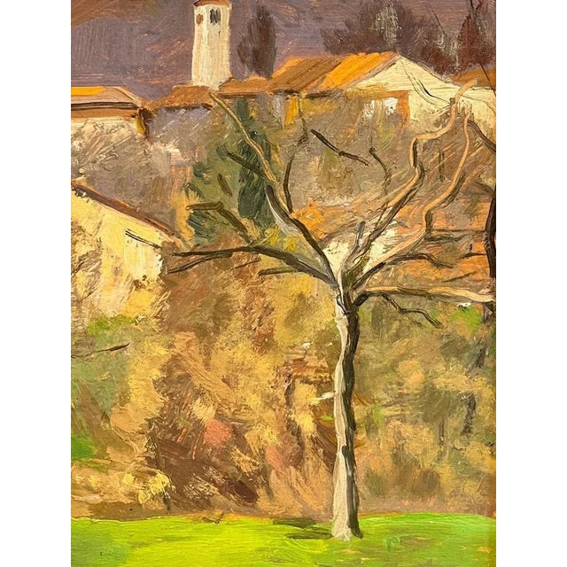 Jean Ferdinand Chomel, Salla Biellese, General View, 1947, Oil on Wood For Sale - Image 6 of 15