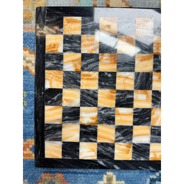 Onyx & Marble Chess or Checkers Board For Sale - Image 4 of 6