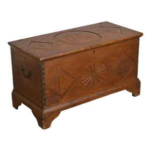 Antique 1701 Monogrammed Carved Dutch Blanket Chest