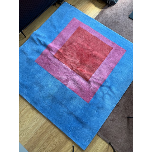Bauhaus Hand Tufted Wool Rug - Limited Edition Christopher Farr X Josef Albers “Homage to the Square” For Sale - Image 3 of 3