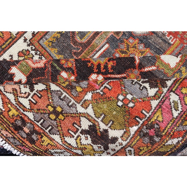Antique Persian Bakhtiar Gallery Rug Featuring a Multi-Medallion Tribal Design For Sale - Image 16 of 16