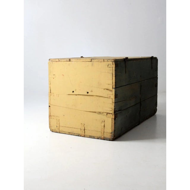 Wood Antique Blanket Chest For Sale - Image 7 of 13