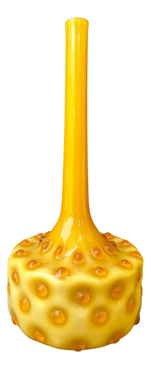 Vintage Yellow Murano Empoli Glass Vase, Italy, 1960s