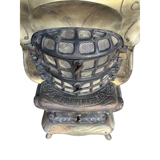 Antique Victorian Cast Iron Parlor Stove – Emerald Peninsular, Peninsular Stove Co. For Sale - Image 4 of 18