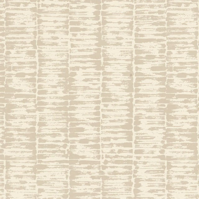 Contemporary Sample - Schumacher Variations Wallpaper in Natural For Sale - Image 3 of 3