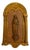 Religious Wall Icon of the Virgin Mary on Starry Background in Copper-Gold Metal, 1950s For Sale