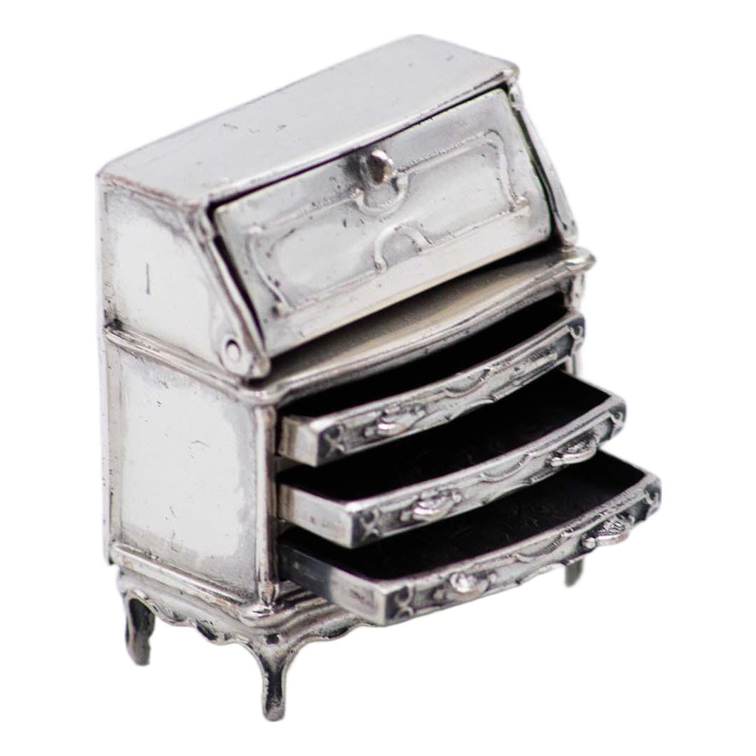 Silver Desk in a Model Shape | Chairish
