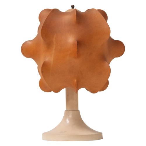 Brown Mid-Century Modern Cocoon Table Lamp with Resin Shade, Italy, 1970s For Sale - Image 8 of 8