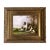 Dog's Moment Rest Oil Painting Print Reproduction on Canvas in Wide Antiqued Gold Frame. An 8" X 10" Framed to 14" X 16". For Sale - Image 4 of 4