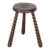 1950s Tall French Wood Tripod Stool For Sale