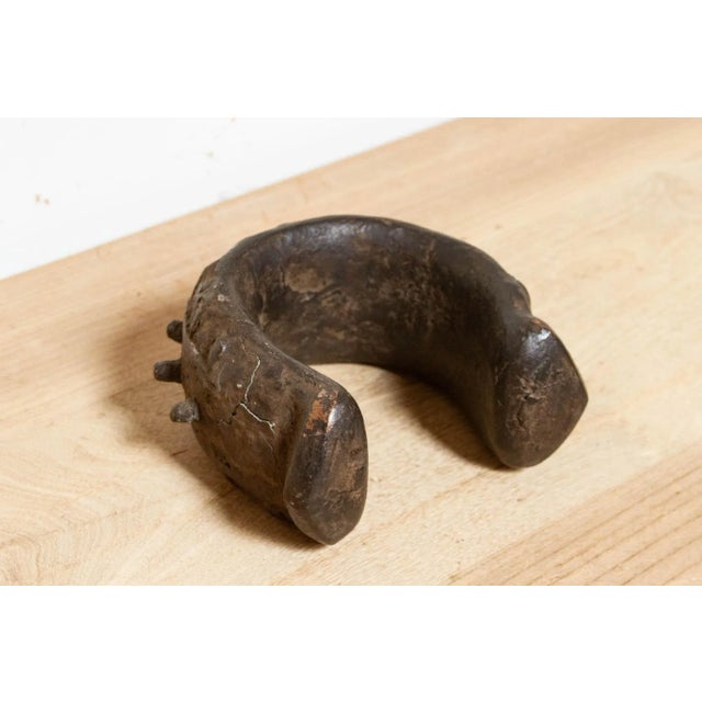 Antique Heavy Cast Bronze Bracelet For Sale - Image 4 of 6