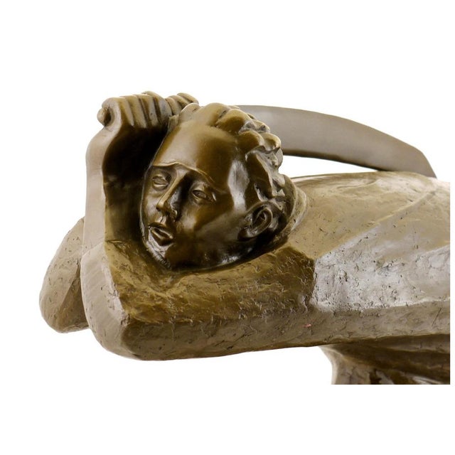 20th Century The Avenger Figurative Sculpture in Bronze For Sale - Image 4 of 11