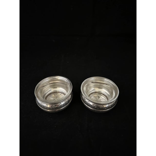 Silver English Sterling Silver Salt Dips/ Cellars, Sheffield, Circa 1886 For Sale - Image 8 of 12
