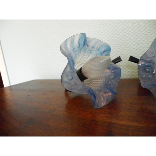 Vintage Wall Lights with Opaline Glass, 1970s, Set of 2 For Sale - Image 9 of 16