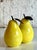Introduce a delightful splash of color and whimsical charm with this charming set of two vintage glazed ceramic pears....