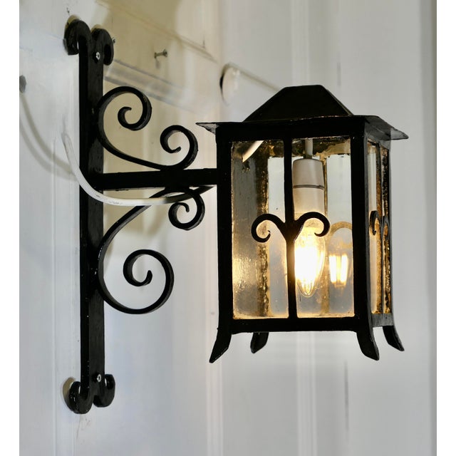 Large Traditional Wall Lantern, 1940s For Sale - Image 4 of 7