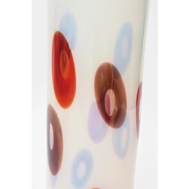 Anzolo Fuga Vintage Italian Murano Anzolo Fuga for Avem Murrines Opalescent Glass Vase or Vessel For Sale - Image 4 of 11