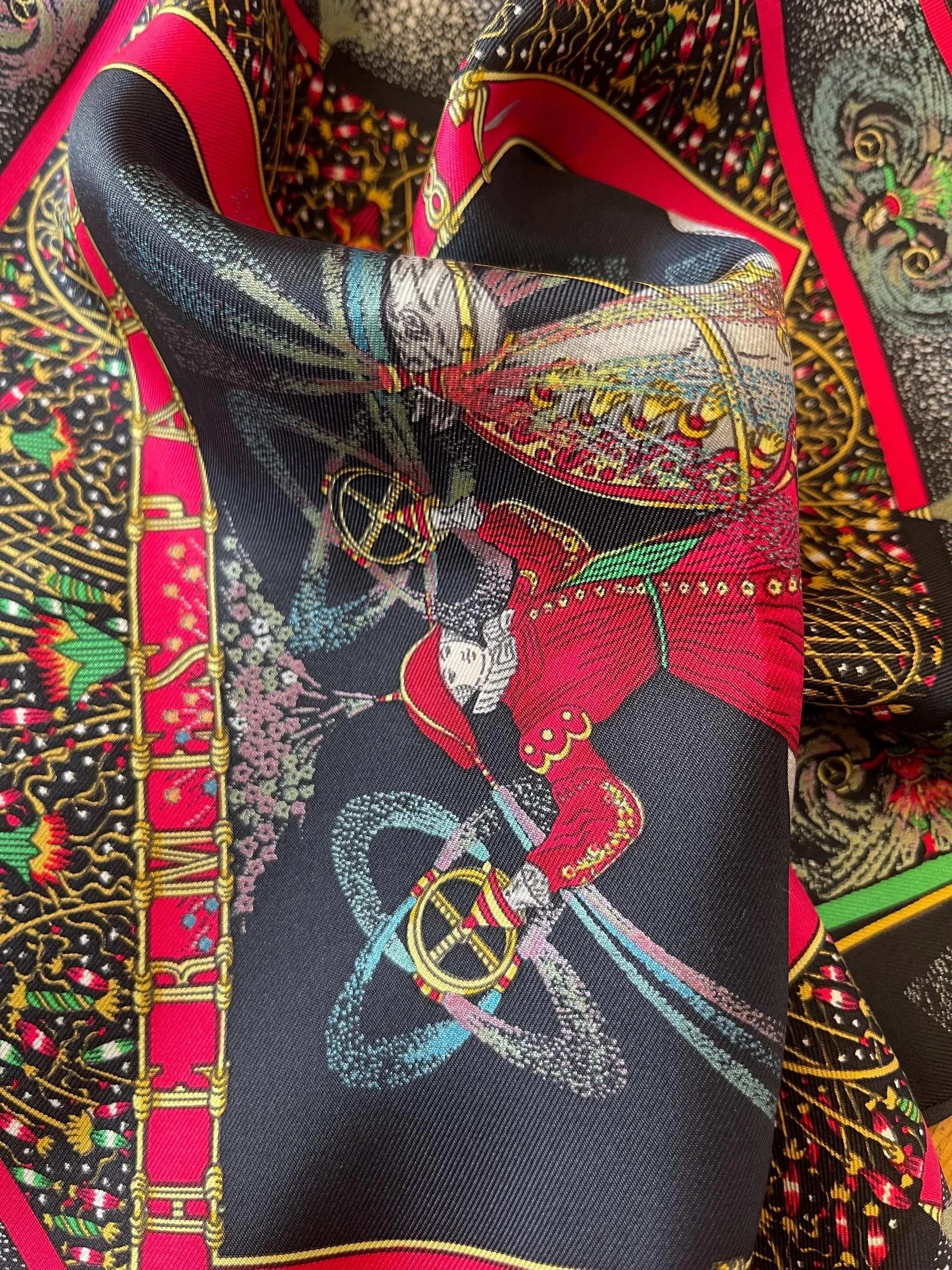Hermes Feux D'artifice Silk Scarf Designed For The 150th