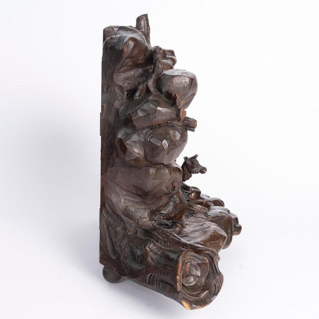 Carved Wooden Mantelclock, 19th Century For Sale - Image 10 of 11