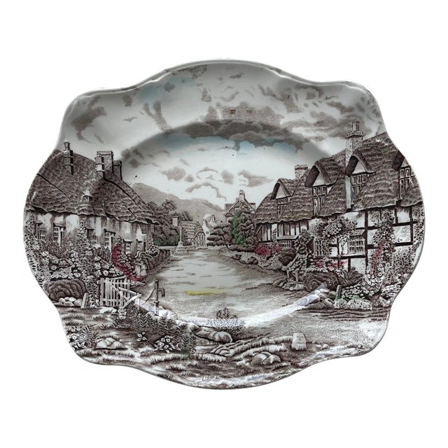 Large Vintage Johnson Bros Olde English Countryside Serving Platter For Sale