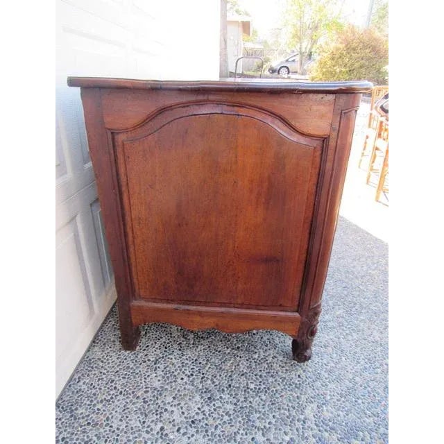 Brown Antique French Walnut Serpentine Fronted Commode For Sale - Image 8 of 13