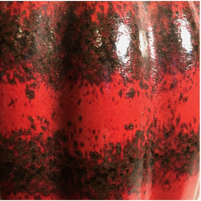 Scheurich Keramik Mid Century West German Lava Texture Glaze Scheurich Vase For Sale - Image 4 of 7