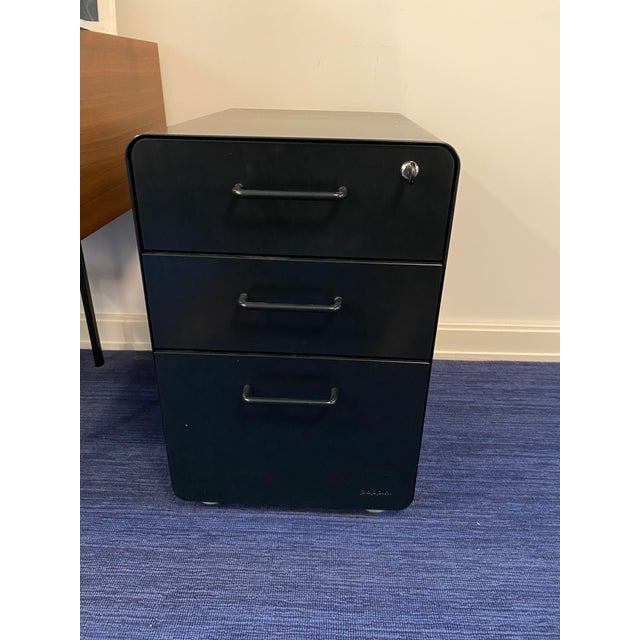 Poppin Black File Cabinet Chairish