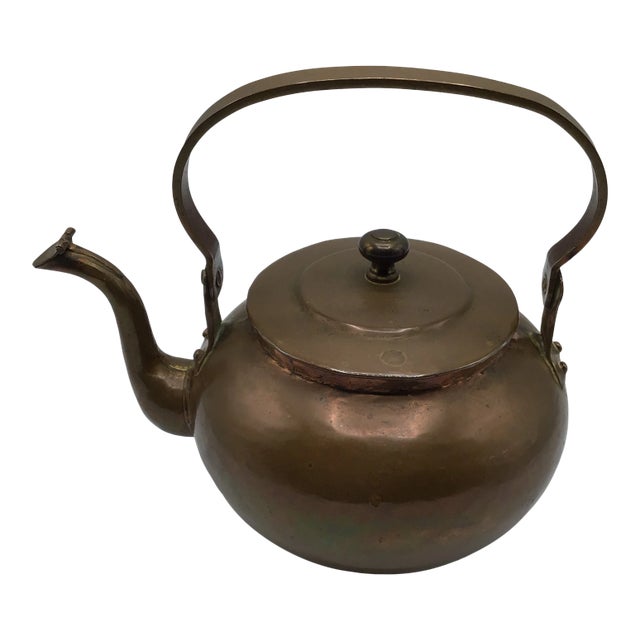 Hand Hammered 1880's Copper Tea Pot For Sale