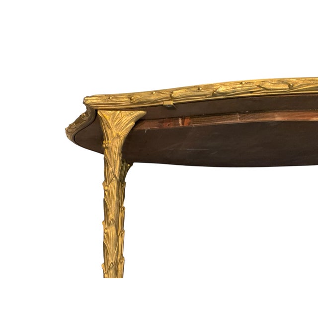 Fantastic Vintage MCM Maison Bagues French Bronze Gilded Coffee Table Made in France in 1950s-1970s For Sale - Image 4 of 7