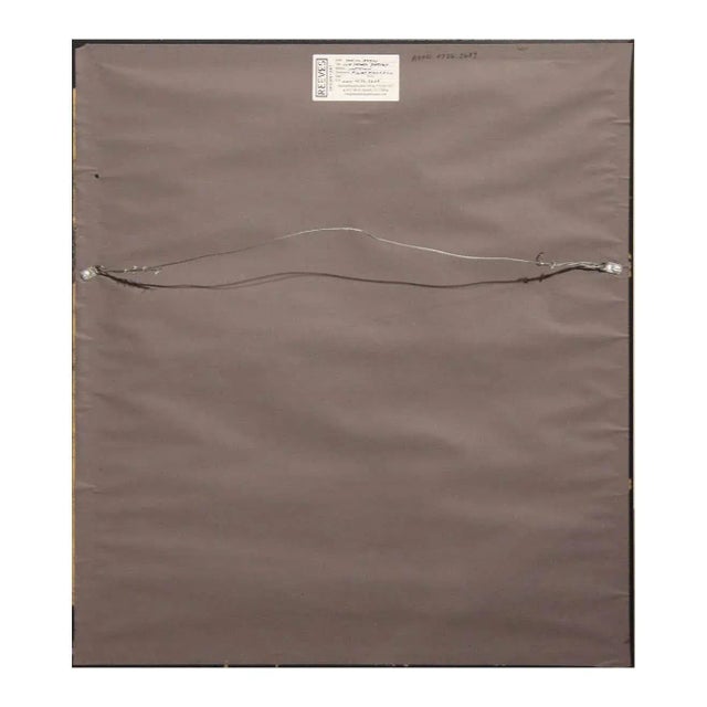 Nadine Mayes Colorful Watercolor Portrait of Seated Female in Blue Dress and Black + Red Hat 1990s For Sale - Image 10 of 12