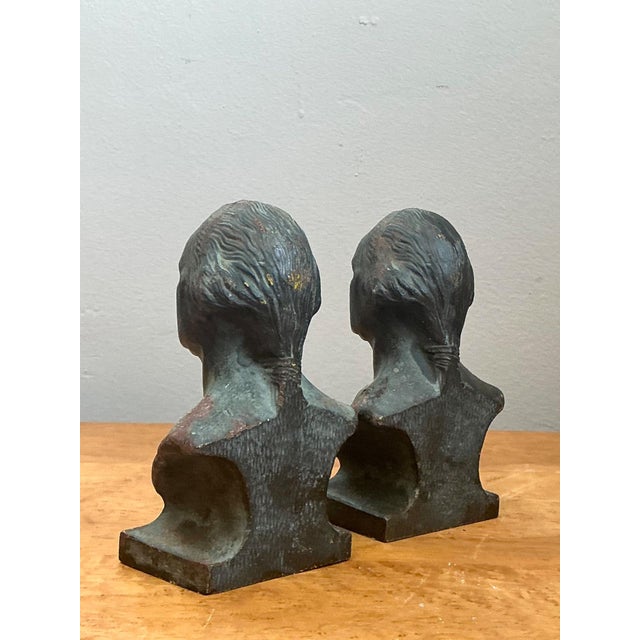 American Vintage Patinated Busts of George Washington - A Pair For Sale - Image 3 of 18