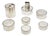 Plain Silver Toilet Set, Set of 7 For Sale