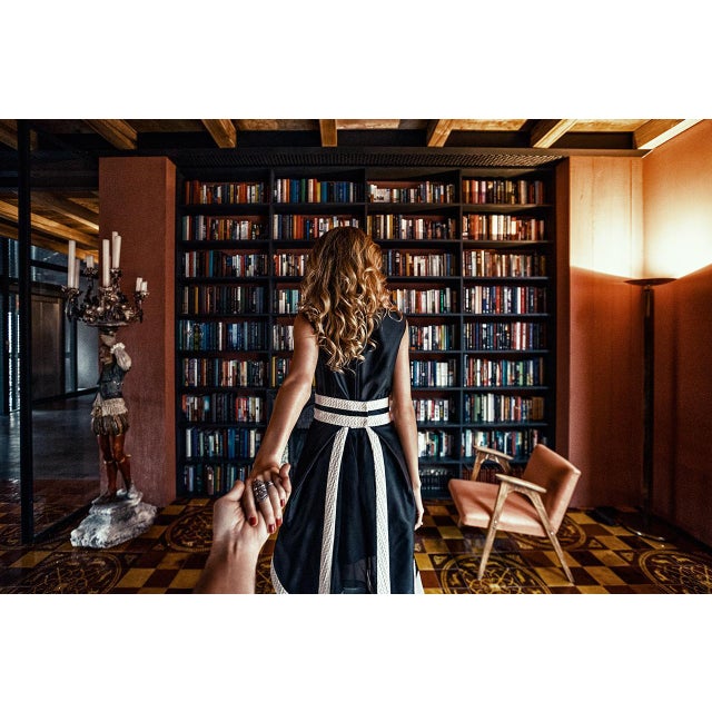 Bochic "Retro Vintage" Sapphire & Diamond 18K Gold & Eternity Cluster Ring For Sale - Image 14 of 18