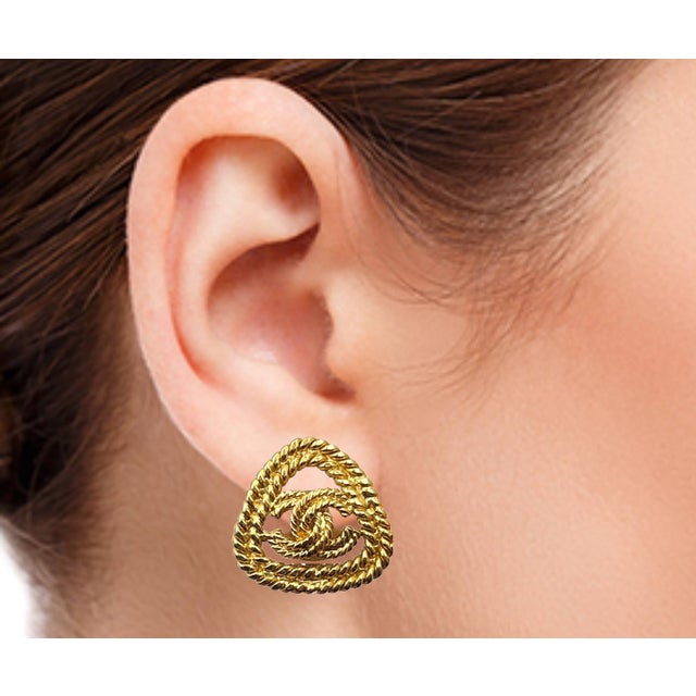 chanel rope earrings