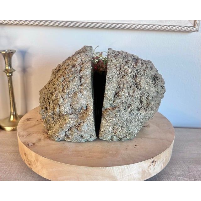 Mid 20th Century Spectacular Red Fox Agate Thunderegg Extra Large Bookends For Sale - Image 4 of 10