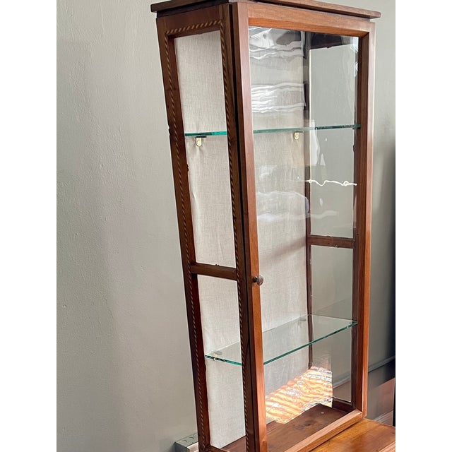 Red 18th Century French Provincial Petite Display Cabinet on Chest For Sale - Image 8 of 18